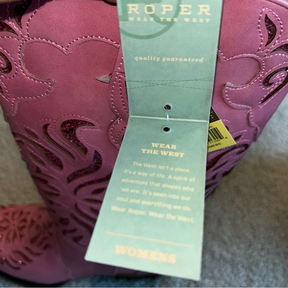 Roper Pink Heeled Boots - Picture 6 of 6